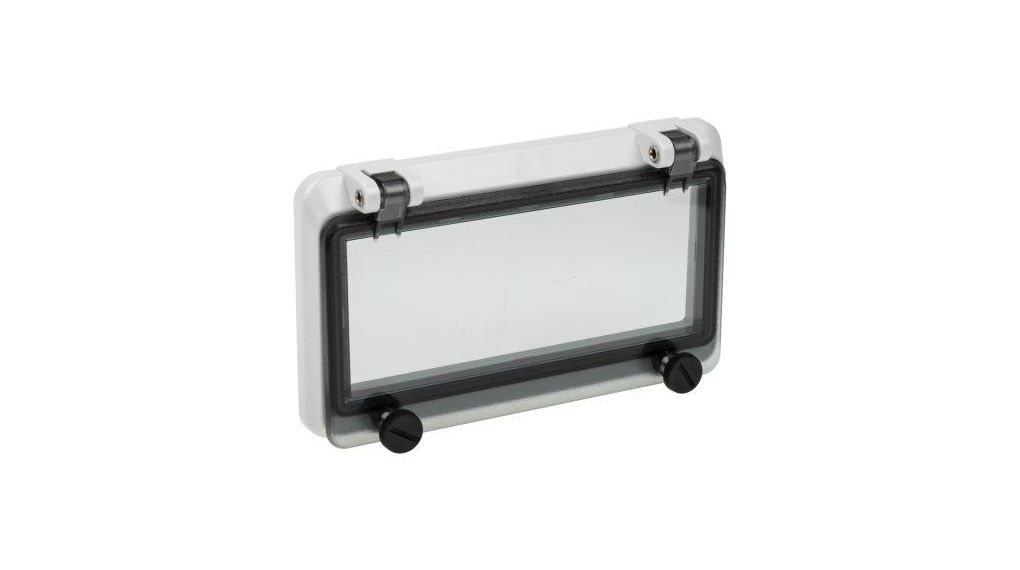 Enclosure Inspection Window for 46277-3, DIN 43880 162mm Polycarbonate Grey